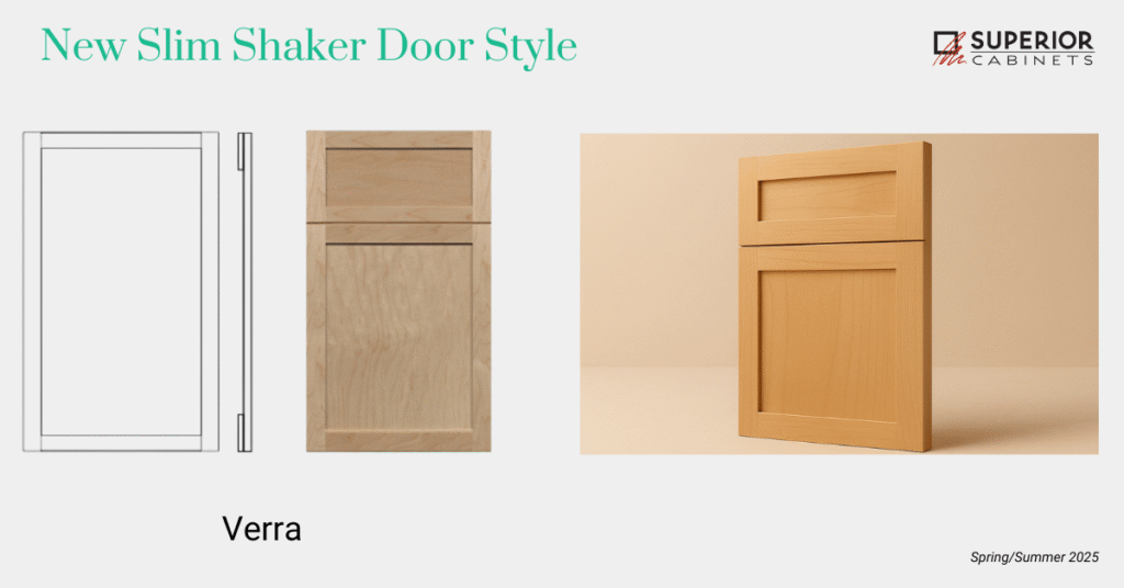 verra slim shaker door by superior cabinets.