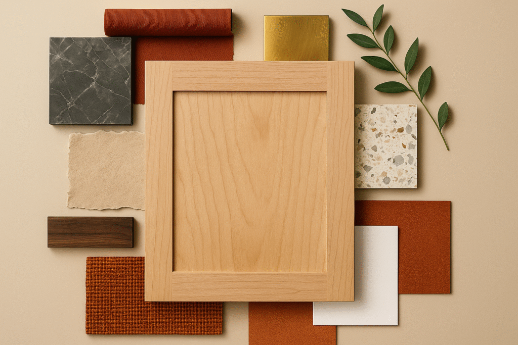 A conceptual rendering of the Verra Slim Shaker Door Style by Superior Cabinets.