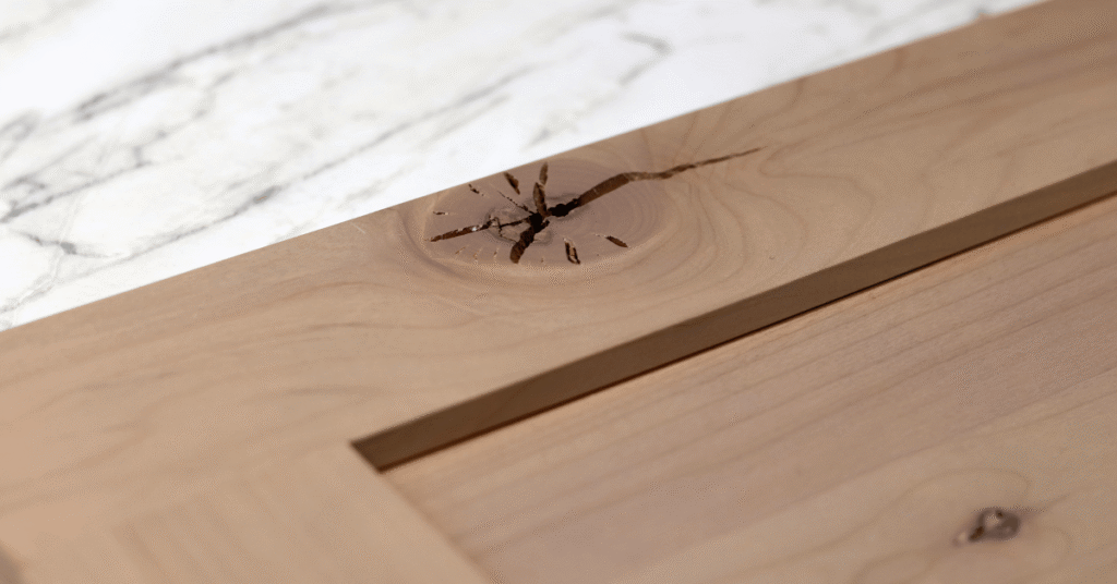 a ructic knotty alder shaker door by superior cabinets