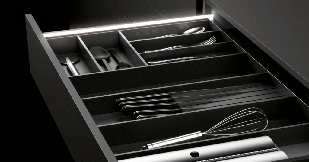 the zenith led lit drawer system by hettich and superior cabinets
