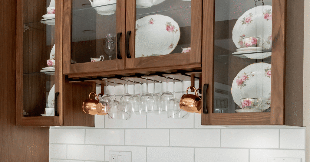 Project STONEHAVEN features a stemware wine glass holder.